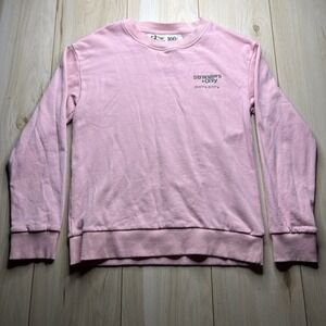 Strangers*Only SUP CLUB CREWNECK  Pink 100% French Terry Cotton Womens Sz Medium